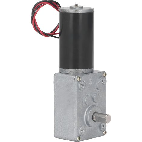 Moteur Réducteur DC 12V Haute Puissance, Moteur à Engrenages à Vis Sans Fin Auto-bloquant 5 tr/min pour Applications Industrielles (1/5)