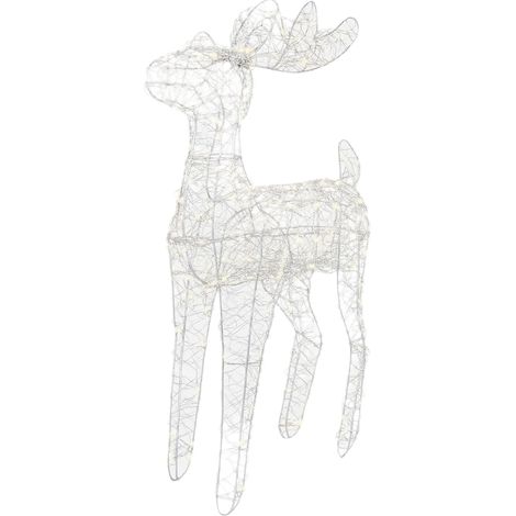 Statuetta decorativa a forma di renna con led, decorazione natalizia da interno ed esterno -58 cm (1/4)
