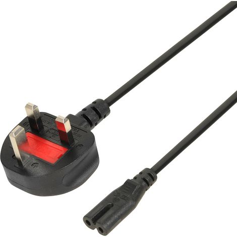 Câble d'alimentation iBOX Euro 2 broches Audio-RTV VDE 1,8 m, prise britannique (1/2)