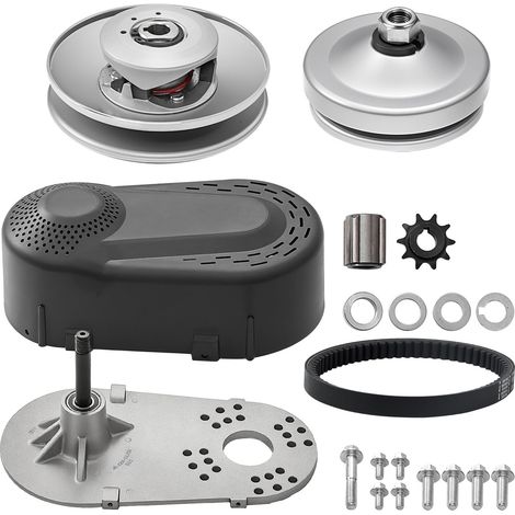 Embrayage d'Entraînement Compatible avec Moteur 2-8 HP, Kit d’Embrayage pour Karting Haute Résistance 2000 tr/min, avec Roues de Conception Asymétrique et Courroie en Caoutchouc Robuste (1/5)