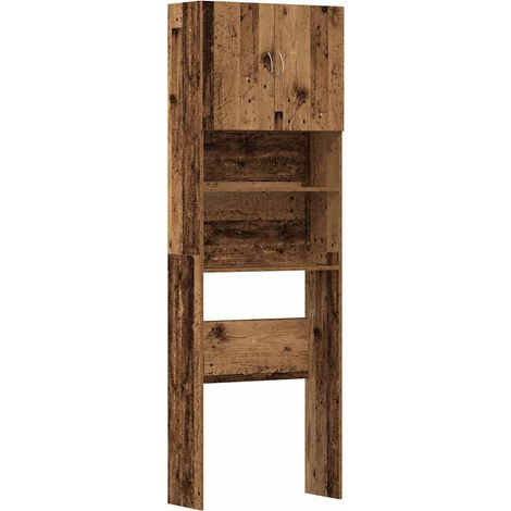 Maison Exclusive - Mobile Lavatrice Legno Antico 64x24x190 cm in Legno Multistrato