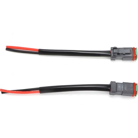 Wasserdichter 2-poliger Stecker (männlich/weiblich) gemäß IP68, 2-teiliger Kabelbaum für LED-Leiste und Arbeitsleuchte (1/5)