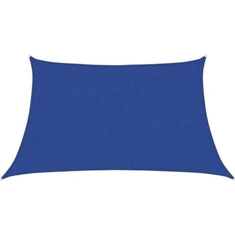 Voile d'ombrage bleue 160 g/m² 3/4 x 2 m en polyéthylène haute densité (1/5)