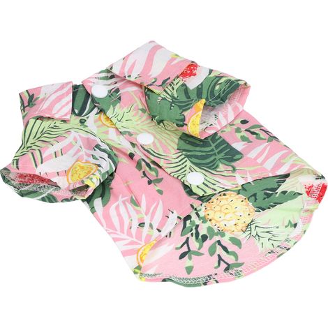 Chemise hawaïenne pour animaux de compagnie, mignonne et respirante, en coton, pour chiens, chats et lapins (taille XL). (1/5)