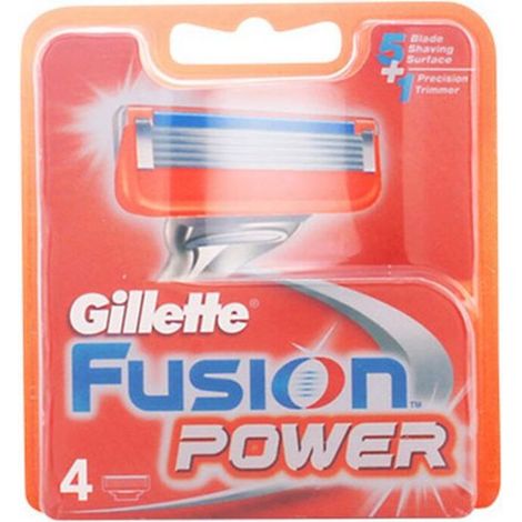 Recambio De Hojas De Afeitar Fusion Power Gillette (4 Uds)