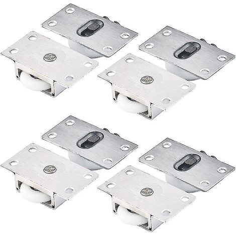 paires de roulettes pour armoire, roulettes pour porte coulissante, roulettes pour placard coulissant, roulettes pour porte de placard, roulettes pour fenêtre de placard (1/4)