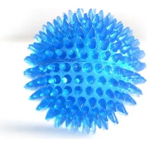 Pet Dog Toys Cat Puppy Sounding Toy Polka Squeaky Tooth Cleaning Ball TPR Training Pet Dents Chewing Toy Thorn Balls Accessoires Bleu L-11CM (1/2)