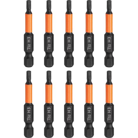 10pcs Clé Hexagonale à Tête Hexagonale 3mm(H3) Métrique Acier S2 (1/5)