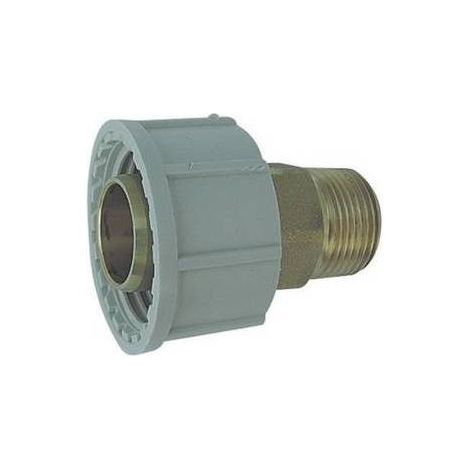 ADATTATORE MASCHIO IN OTTONE PLASSON PER TUBO POLIETILENE Misura: 1" x 40