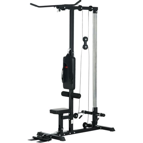 CHICFURN Stazione multifunzione per bodybuilding 140x108x197 cm acciaio nero, 110 kg (1/5)
