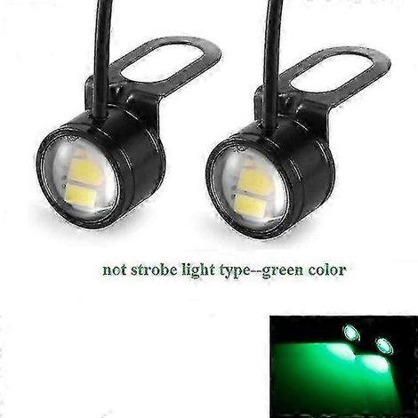 Lot de 2 phares antibrouillard ultra-lumineux pour moto, avec LED œil d'aigle, pour marche arrière et feux de jour. (1/4)