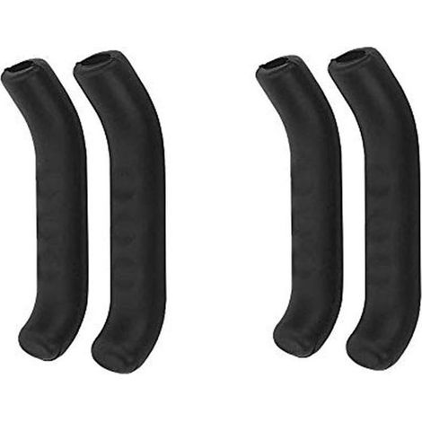 pares de fundas protectoras antideslizantes para palancas de freno bicicleta, fundas silicona palancas freno bicicletas montaña carretera (negro) (1/2)