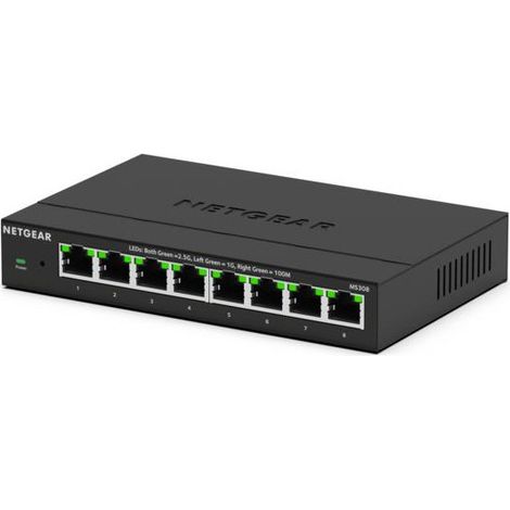 Switch Netgear MS308E non gestito 8 porte Gigabit Ethernet 100/1000/2500 Nero [MS308E-100EUS] (1/4)