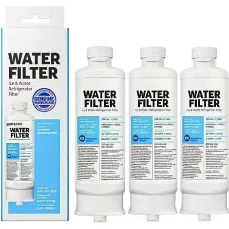 Paquete de 3 filtros de agua para refrigerador DA97-17376B de 300 galones para DA97-08006C HAF-Qin/EXP (1/4)