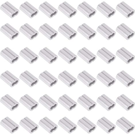 Paquete de 200 manguitos de engaste de aluminio de 2 mm para cables de acero o cualquier otra cosa que requiera un cable resistente. (1/5)