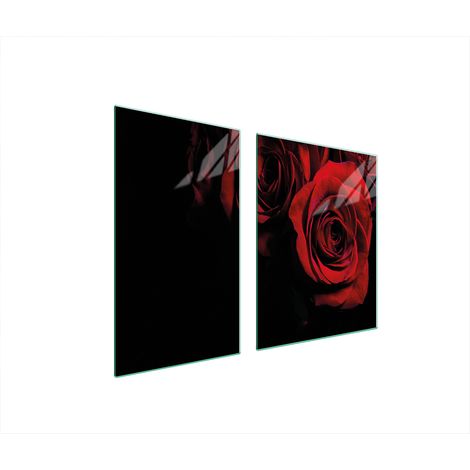Assiette en verre et planche à découper 100x52 rose (1/5)