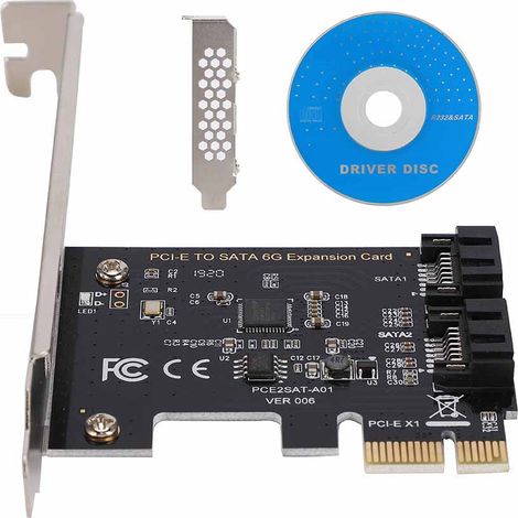 PCI Express zu SATA 3.0 Erweiterungskarte – 2 SATA III 6 Gbit/s Anschlüsse für Festplatten (1/5)