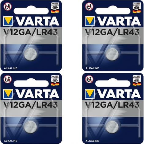 .4 piles Varta V12GA LR43.