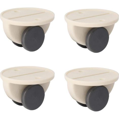 Roulettes adhésives non pivotantes 3 x 2 cm – Lot de 4 roues amortissantes pour meubles, boîtes et conteneurs – Pas de perçage (1/5)
