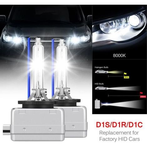 D1S HID Xenon Ampoule Auto Lampe, 8000K, 12V 35W, 2 Lampes (1/4)