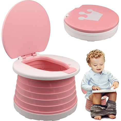 Siège de toilette pliable pour enfants, portable et pliable, pour garçons et filles, avec pot d'apprentissage de la propreté pour tout-petits (1/5)