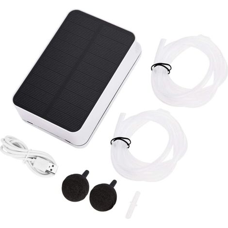 Waterproof Oxygenator - Solar Powered Waterproof Oxygenator, Aerator, Oxygen Air Pump for Emergency in Swimming Pool, Pond