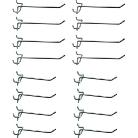 Lot de 16 crochets - Pour panneau mural rangement outils - Pour ref Oxeo 760243 (1/2)