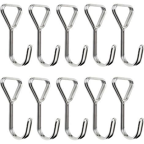 10 Stück Spiralhaken, Edelstahl-Bungee-Seil-Haken, Bungee-Seil-Haken, Bungee-Seil-Haken, für Zelte, Fahrräder, Gepäckbefestigung, Befestigungshaken