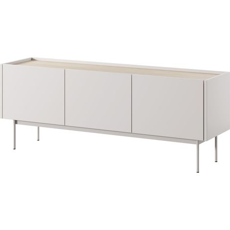 Meuble de salle de bain, Noir Mat, 160 × 57 × 46 cm, poignées argentées (1/5)