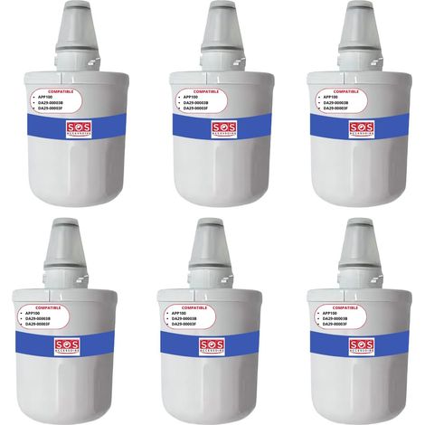 Ersatzteil - SOS Accessoire Lot de 6 filtres à eau AQUAPURE / APP100 pour Réfrigérateur, congélateur SAMSUNG 484000000513, DA29-00003G - - SAMSUNG (1/2)