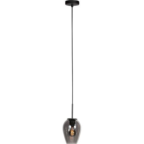 Mexlite - hängeleuchte - HaloSwap - schwarz - glas rauchglas -