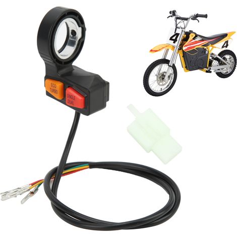 2-in-1-Schalter für Elektrofahrzeuge/Motorräder, Multifunktionsschalter für Elektroroller, Schalter für niedrige/hohe Geschwindigkeit, Taste für Einzel-/Doppelgang (1/5)