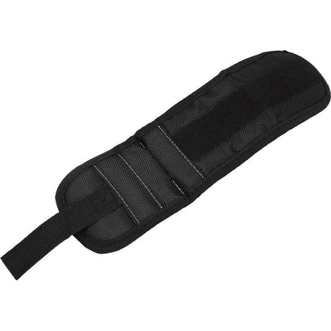 Bracelet magnétique étanche avec 2 aimants pour ranger vis, clous et forets (noir) (1/5)