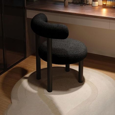 Chaise de maquillage avec dossier pour femmes, filles et enfants – Chaise de coiffeuse multifonctionnelle pour salon et chambre à coucher – Petit et élégant (1/5)