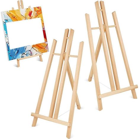 Lot de 2 chevalets de table de 43 cm (17 pouces), support pour peinture, chevalet pour atelier de peinture, chevalet pour peinture sur toile (1/5)