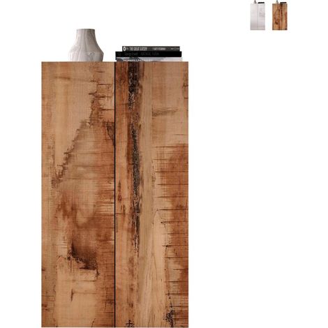 Armadio multiuso soggiorno ufficio 2 ante 2 scaffali 63x35x114cm Liara - Legno Naturale (1/5)