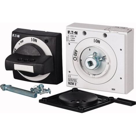 Poignée rotative à commande rompue sur porte noire verrouillable taille 2 EATON NZM2-XTVDV-0-NA