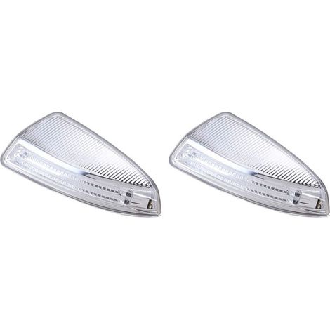 Luces LED en las puertas laterales izquierdas del Mercedes-Benz W204/W164 ML-Class ML300, con función de intermitencia en el espejo retrovisor.