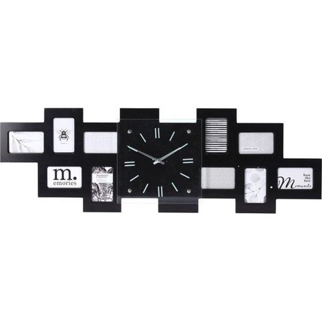 Home-Styling-Collection Orologio da parete nero 80 cm