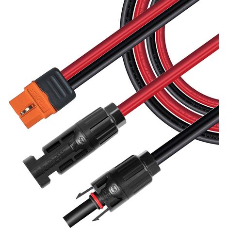 1 Câble Solaire,Connecteur XT60i,Fil 12AWG,Panneau Solaire,Générateur Portable,EcoFlow Delta (1/5)