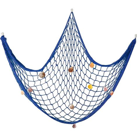 Filet De Pêche Décoratif - 100 x 200 cm - En Corde De Coton - Style Méditerranéen - Pour Intérieur Mariage Événement - 1 Pièce (1/5)