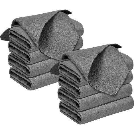 Panni per la pulizia 30x30 cm, confezione da 10 panni in microfibra spessi e riutilizzabili per finestre, specchi, auto, bagno, cucina, ufficio (1/5)