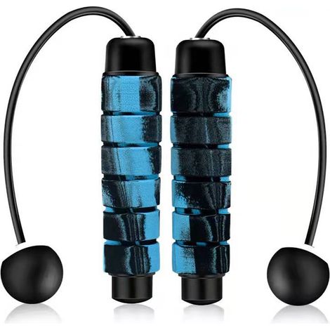 Corde À Sauter Sans Câble - Poignées Poids Réglables - Pour Entraînement Fitness Boxe Intérieur Extérieur - 1 Pièce (1/5)