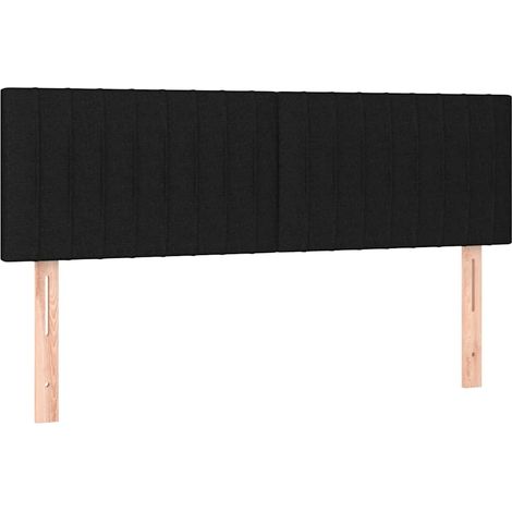 Maison Exclusive - Cabeceros tela negro 144x5x78/88 cm (1/5)