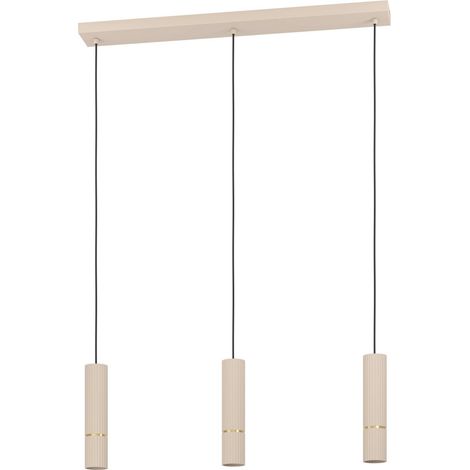 Eglo 3er Hängeleuchte Caminia sandfarben 77 x 110 cm GU10 Deckenlampen & Kronleuchter (1/3)