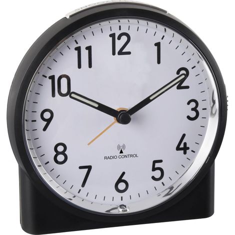 Réveil Analogique Sans Fil - Réglage Automatique de l'Heure - Fonction Snooze et Affichage Nocturne - Alimenté par Piles AA - Pour Chambre à Coucher Voyage et Bureau (1/5)