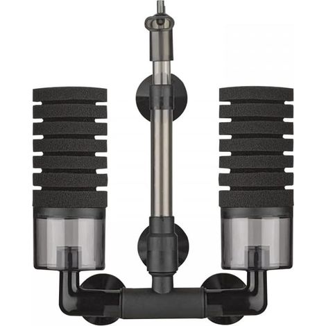 Filtre éponge pompe à air, réglable Aquarium air lift filtre avec ventouse (1/5)