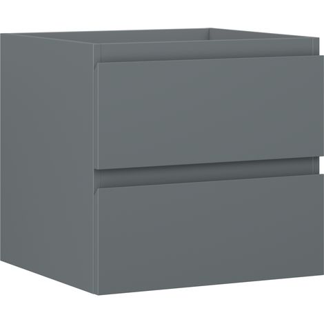Mexen Orio Badezimmerschrank 50 cm, 2 Schubladen, Graphit Matt - 91A10-05047-2-BFF66 (1/5)