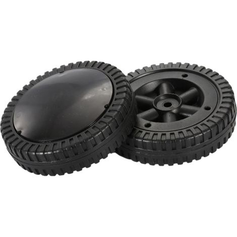 Juego de 2 ruedas para barbacoa, de rodadura suave, negras, de 15 cm (6 pulgadas), compatibles con la mayoría de utensilios y accesorios para barbacoa. (1/5)
