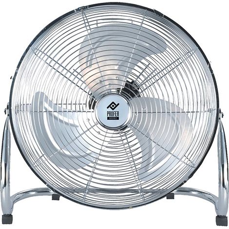 VENTILATORE DA TERRA INCLINABILE CROMATO 90W